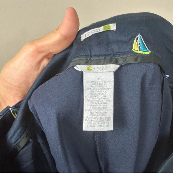 IZOD G-flex cotton golf skort skirt with shorts casual wear coastal design Sz 8 - Picture 3 of 10